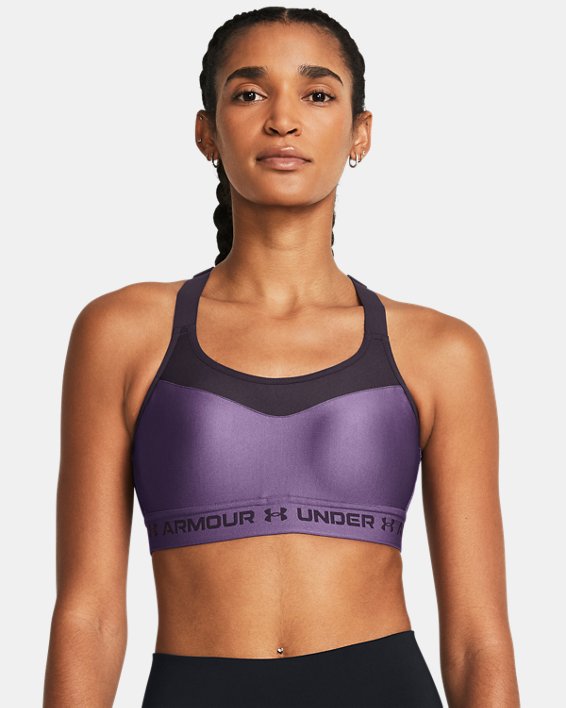 สปอร์ตบรา Armour® High Crossback สำหรับผู้หญิง in Purple image number 0